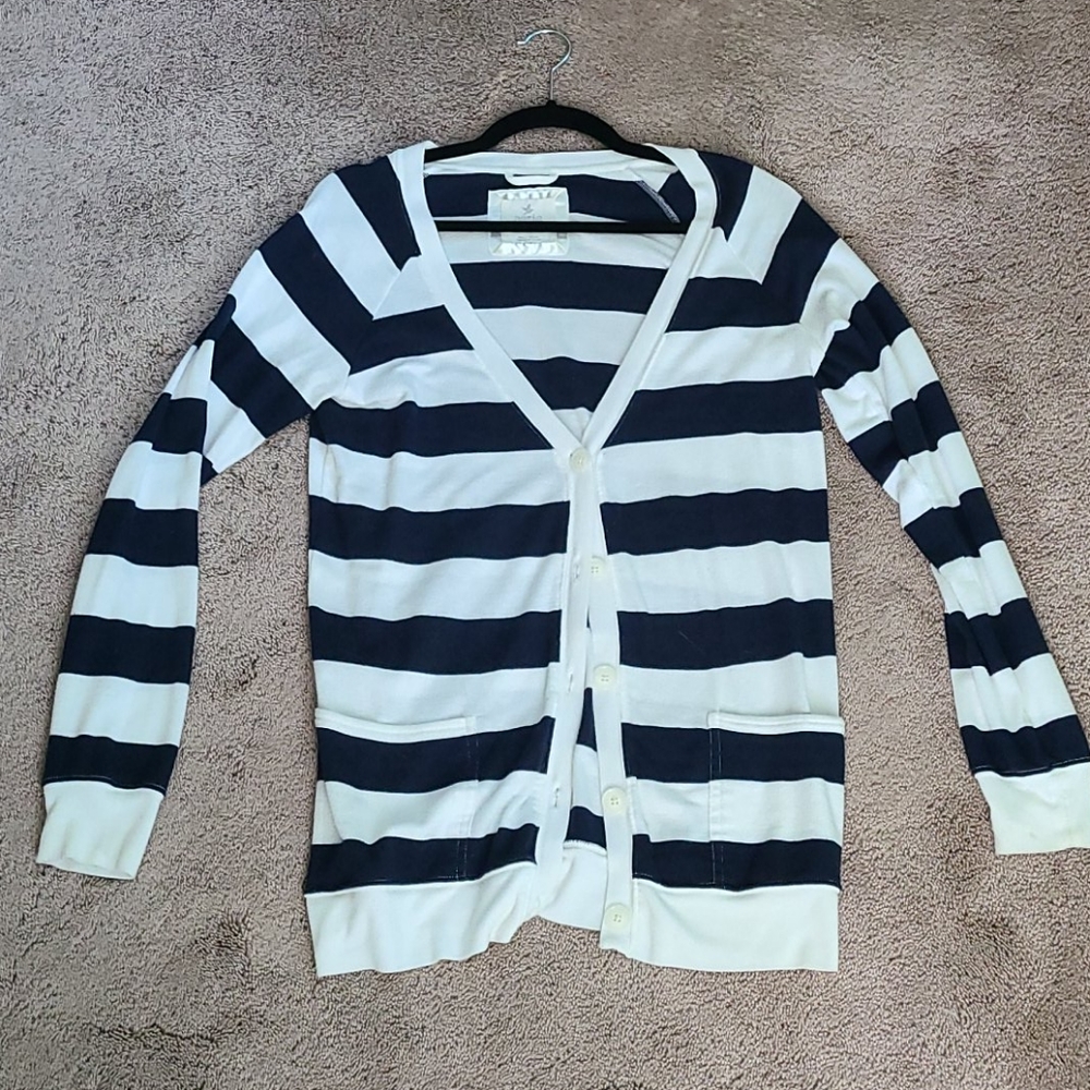 Womens striped cardigan